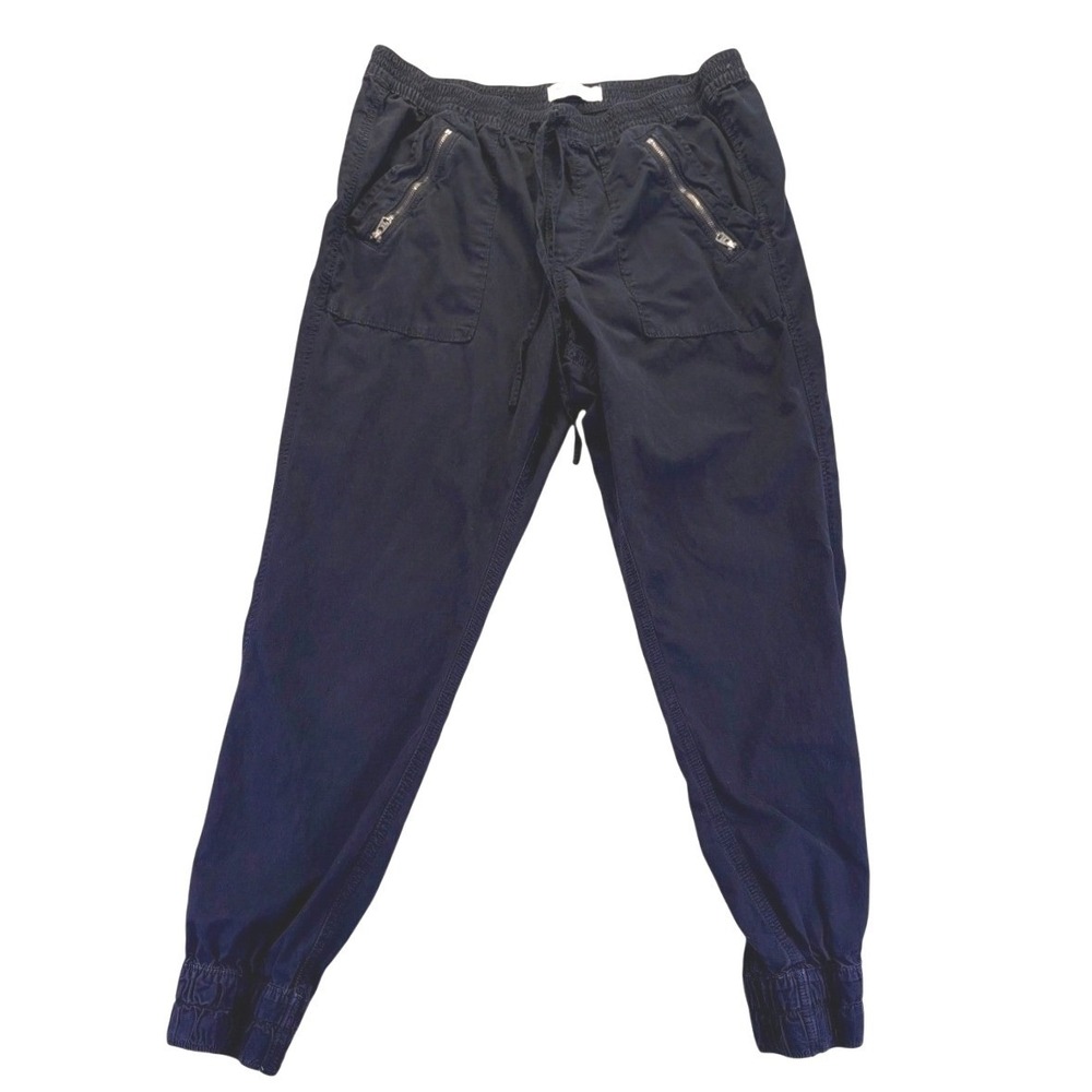Abercrombie & Fitch Womens Black Cotton Jogger Pants Size L Elastic Utility